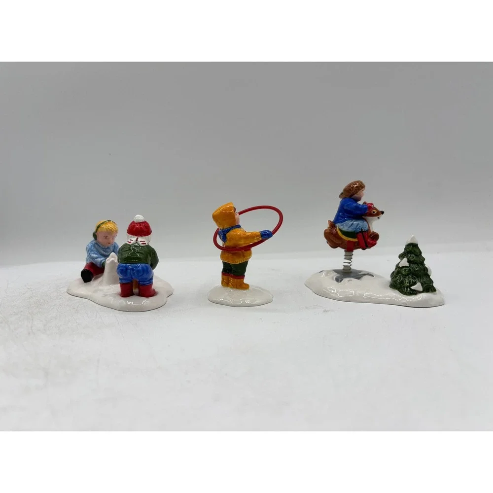 Department 56 1995 Vintage Original Snow Village Frosty Playtime Set of 3 54860